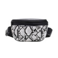 Large Capacity Modern Fashion Embossed Logo Stylish Crossbody Belt Bum Bag Python Pattern Women Ladies Fanny Pack Waterproof Waist Bag